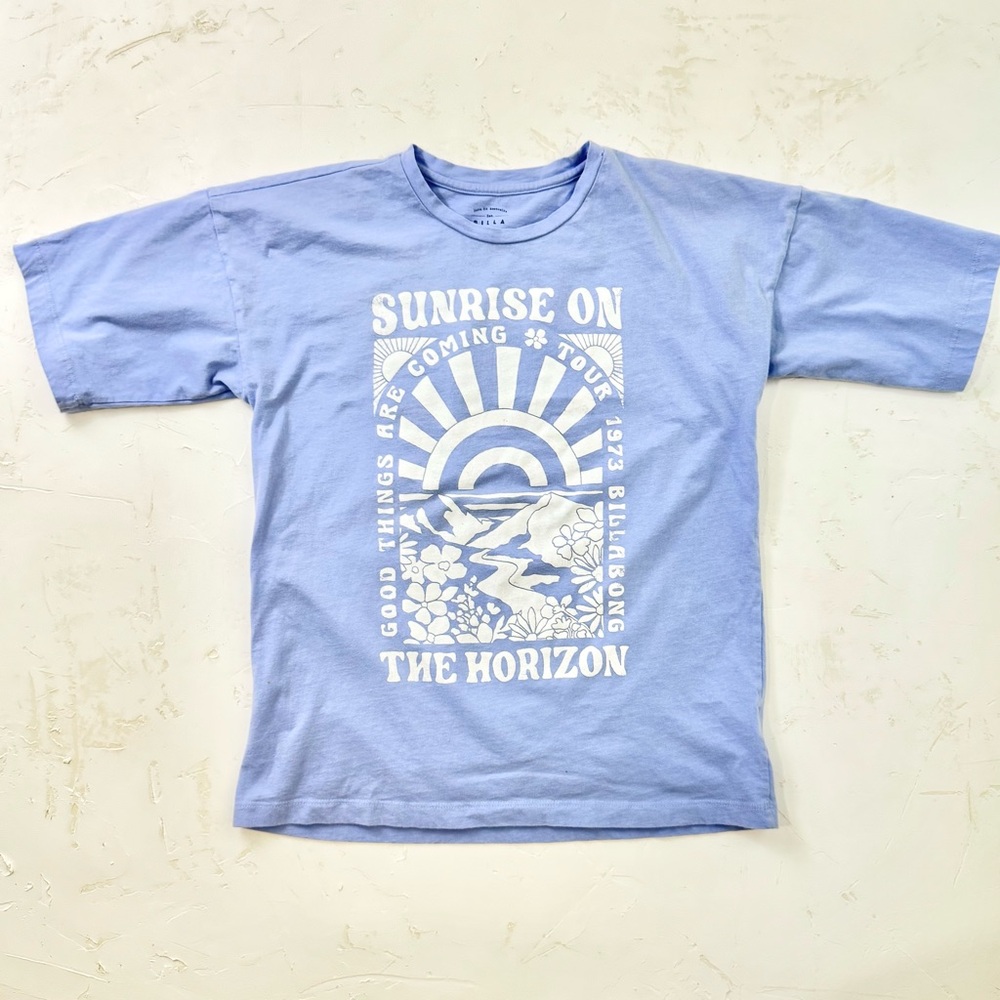 Billabong Light Blue Sunrise Graphic Tee